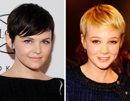 Pretty Pixie Haircut. Notice how Ginnifer Goodwin and Carey Mulligan draw 